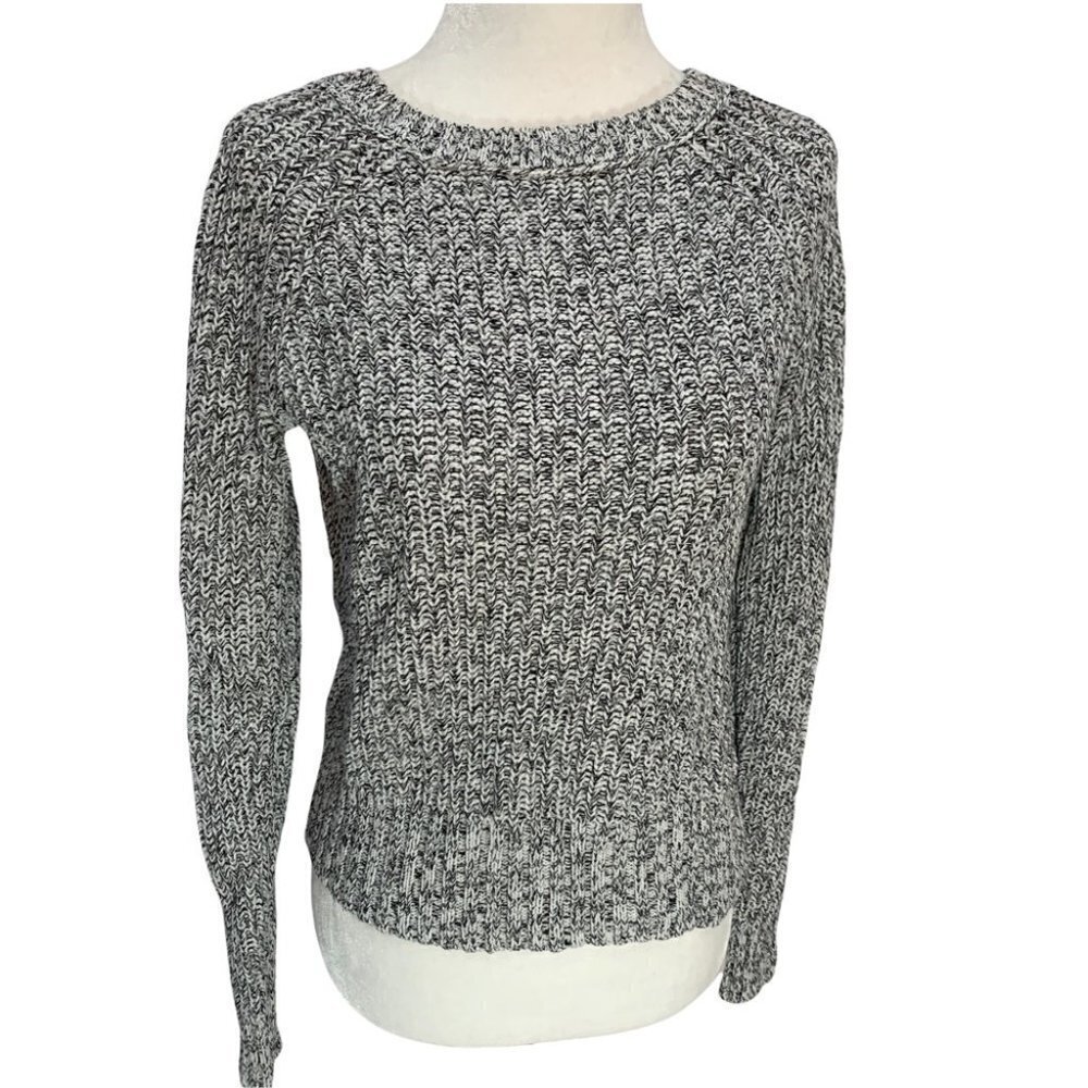 𝅺american Eagle Outfitters🖤White/Black Long Sleeve Cropped Pullover Sweat…